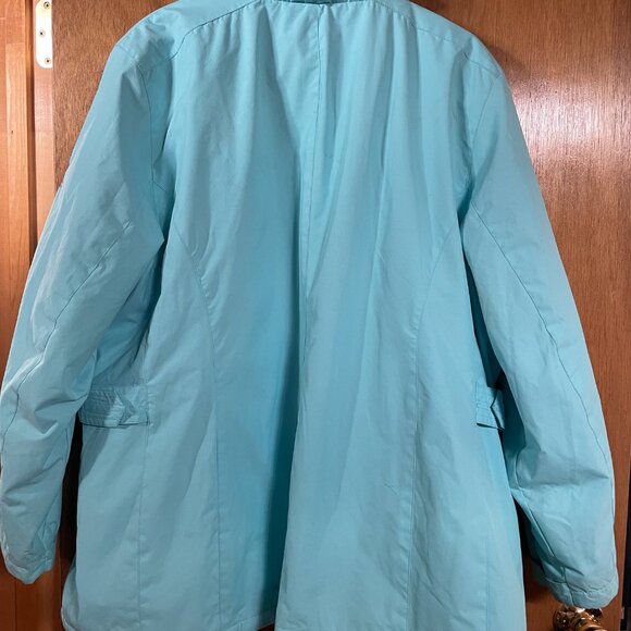 Used Blue Winter Coat No Hood Full Zip up Great Condition Womens 2X - Picture 5 of 15